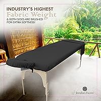 Vista 2 de London Linens Juego de sábanas de microfibra suave para mesa de masaje de 3 piezas, incluye funda para mesa de masaje, sábana bajera ajustable