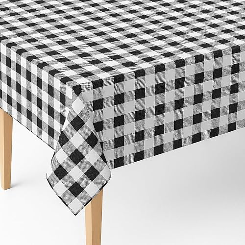 SOFINNI Mantel rectangular a cuadros, mantel trasero de franela impermeable, se limpia con un paño para mesa de comedor de 54 x 72 pulgadas (rojo y disponible en Yaxa Colombia