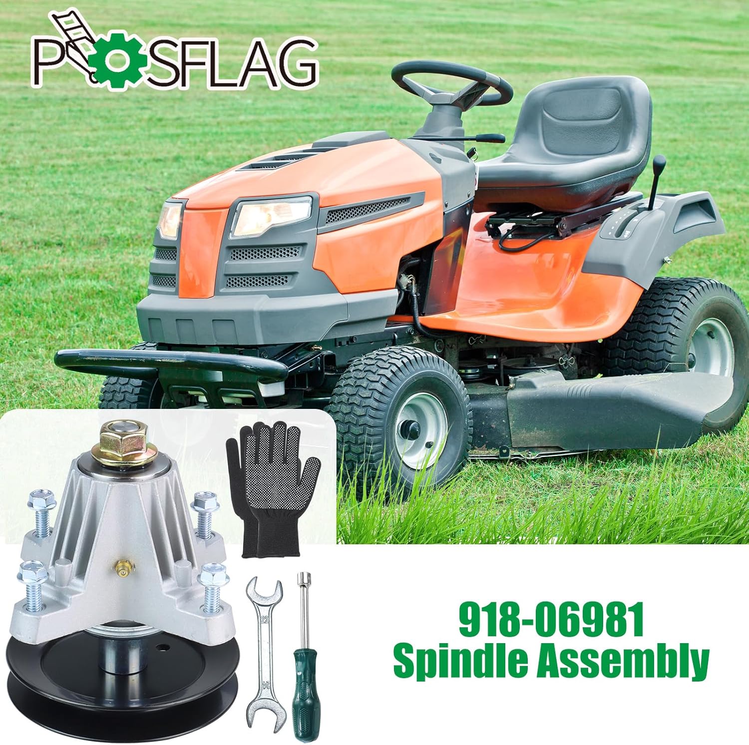 918-06981 Spindle Assembly Greased Replaces Cub Cadet Spindle 918-06981, 618-06981 Deck Spindle, 918 06981, 91806981, 618 06981 for Cub Cadet 50 inch XT1 LT50, XT2 LX50 Lawn Tractors