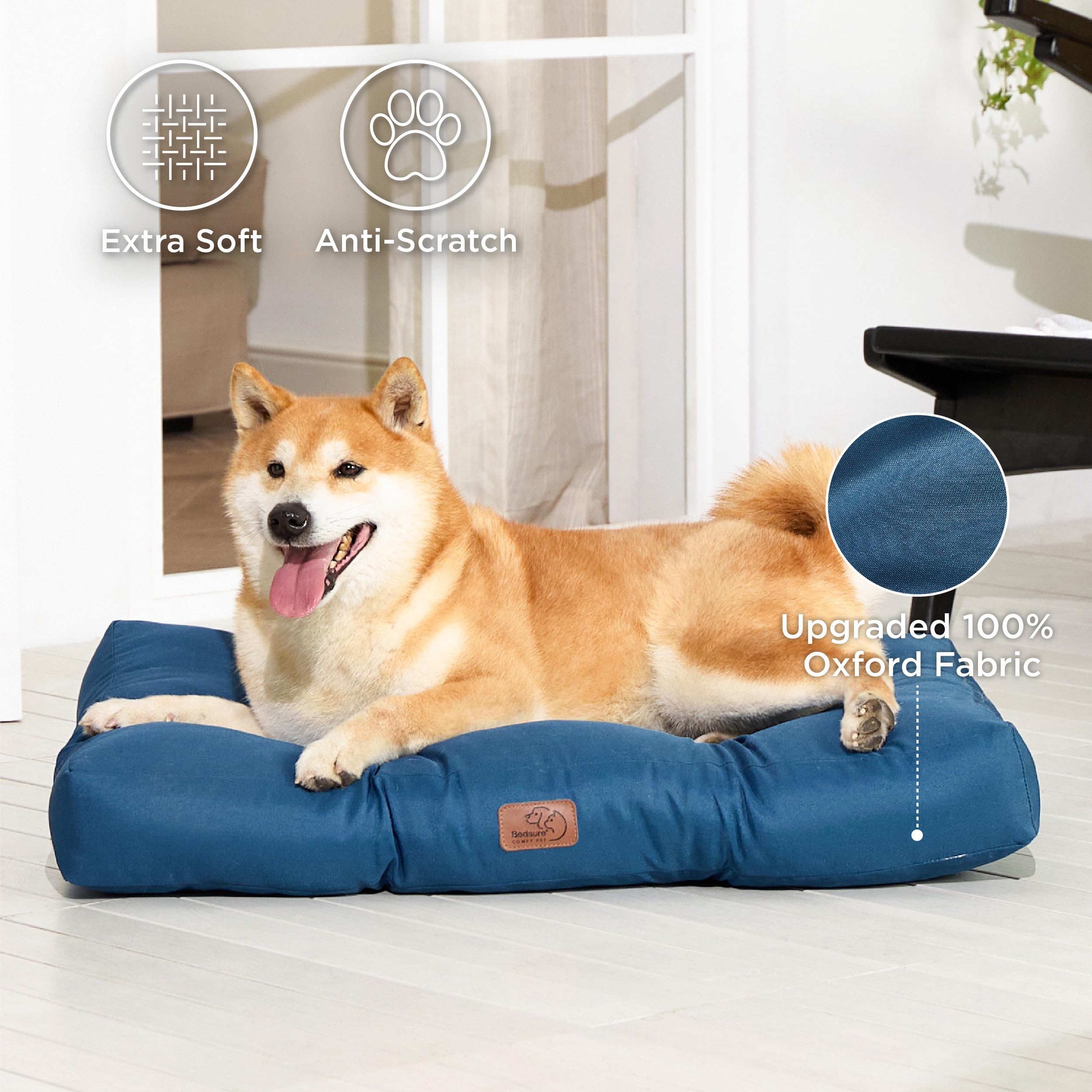 Bedsure Cuscino per Cani Taglia Piccolo - Cuscini per Cani Taglia Piccola Tappeto Cane Cuscino Cane Interno Cuscino Cuccia Cane Impermeabile 76x50 cm Lavabile