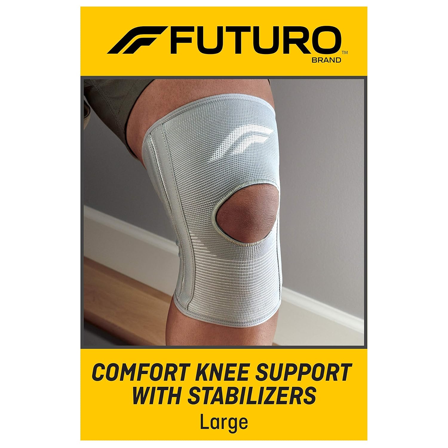 FUTURO Comfort Knee with Stabilizers, 46165ENR, Large: Knee Bracing Products: Industrial & Scientific