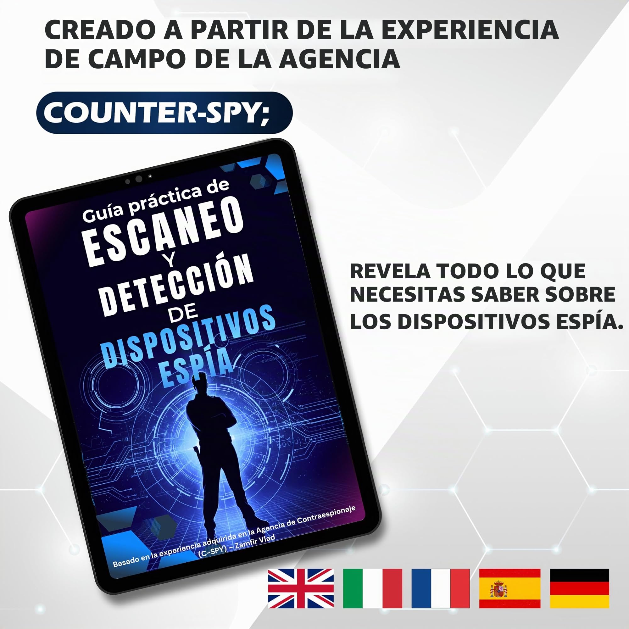 Detector Antiespía K19+ 2026, 7 en 1, Cámara, Micrófono, GPS + eBook Guía