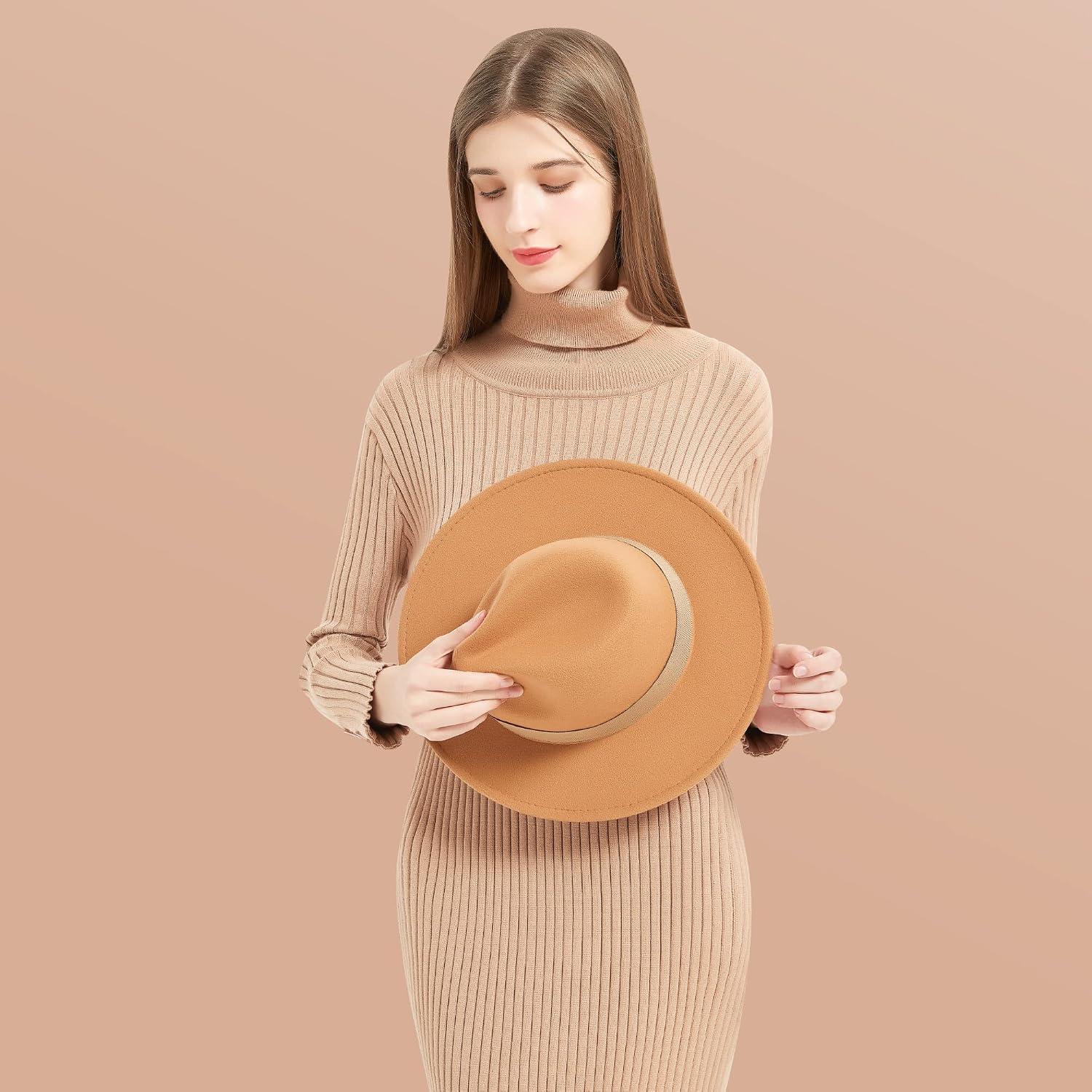 Cappello Donna Panama Originale Nastro Tortora - Cappelleria Bacca
