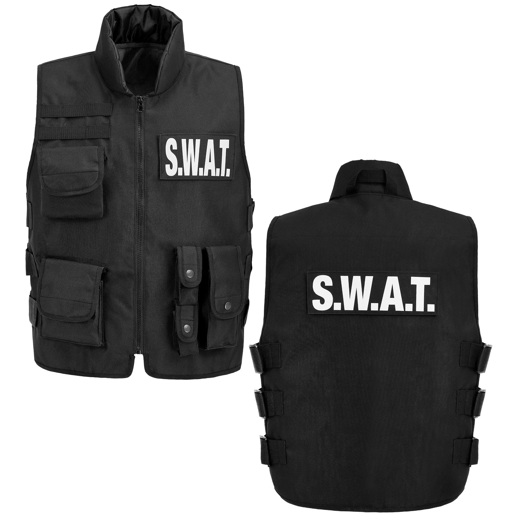 W WIDMANN MILANO Party Fashion - Einsatzweste für Kinder, Kostümweste mit austauschbaren Patches, für Polizei, SWAT, FBI oder Milliitär Verkleidung