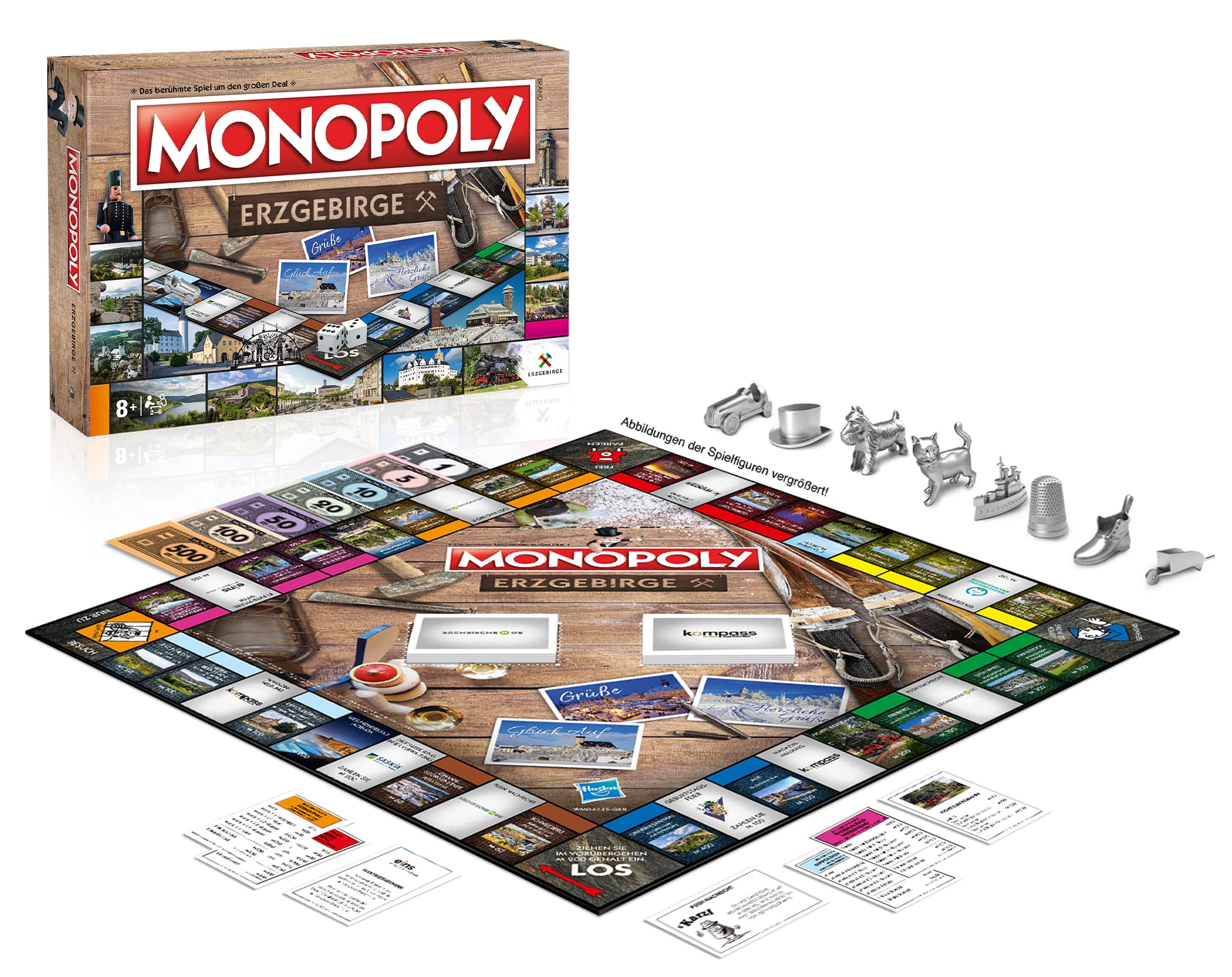 Monopoly Erzgebirge Einzelstück – Regional-Edition von Winning Moves | Brettspiel mit Orten & Traditionen aus dem Erzgebirge | Familienspiel ab 8 Jahren | Heimat-Souvenir & Geschenkidee