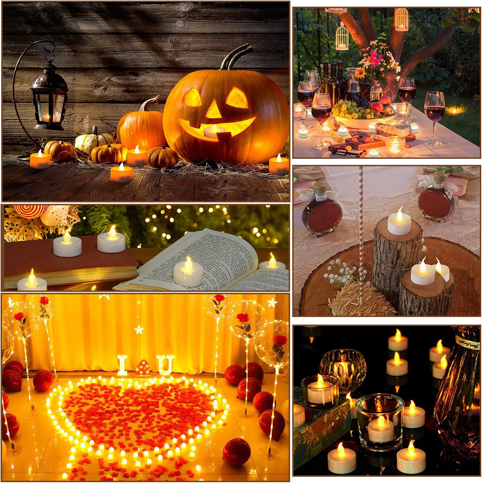 Lot De 24 Bougies Chauffe-plat à LED Blanches Vacillantes Avec Minuteur, Fonctionne Avec Piles, Sans Flamme, Avec Fonction Minuterie, Bougies