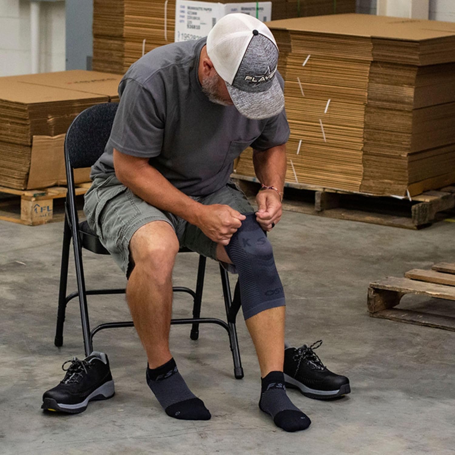 OrthoSleeve KS7+ Adjustable Knee Brace for perfect fit to relieve knee pain, tendonitis pain, swelling and reduce inflammation