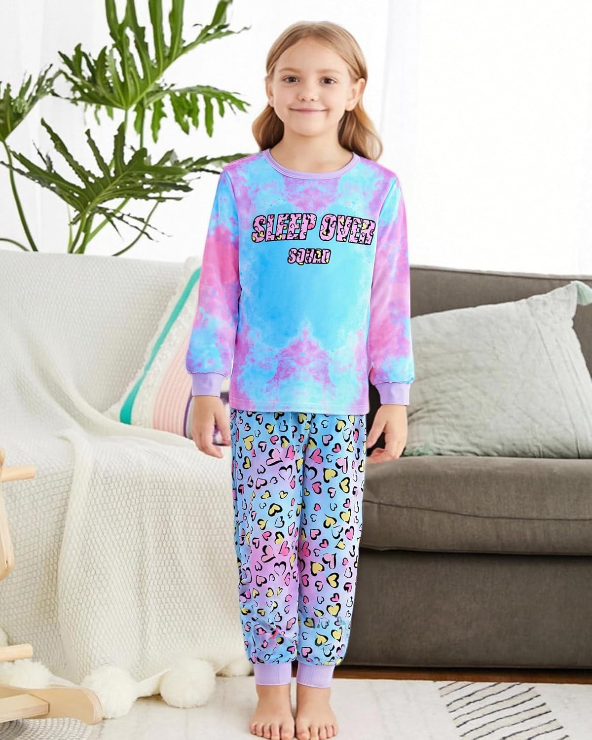 CARETOO Girls Pajamas Kids Cotton Pajama Sets 2-Piece Long Sleeve Pjs Comfy Girls Sleepwear for 4-12 Years - Image 4