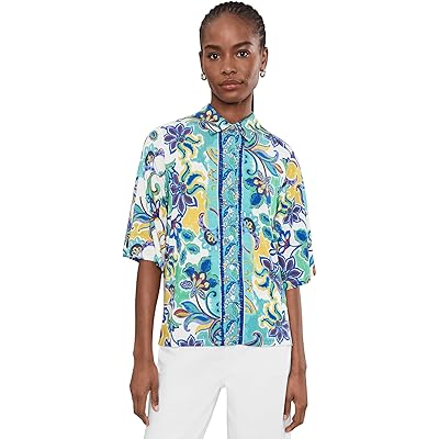 Johnny Was The Janie Favorite Kimono Sleeve Button Front Top- rosea