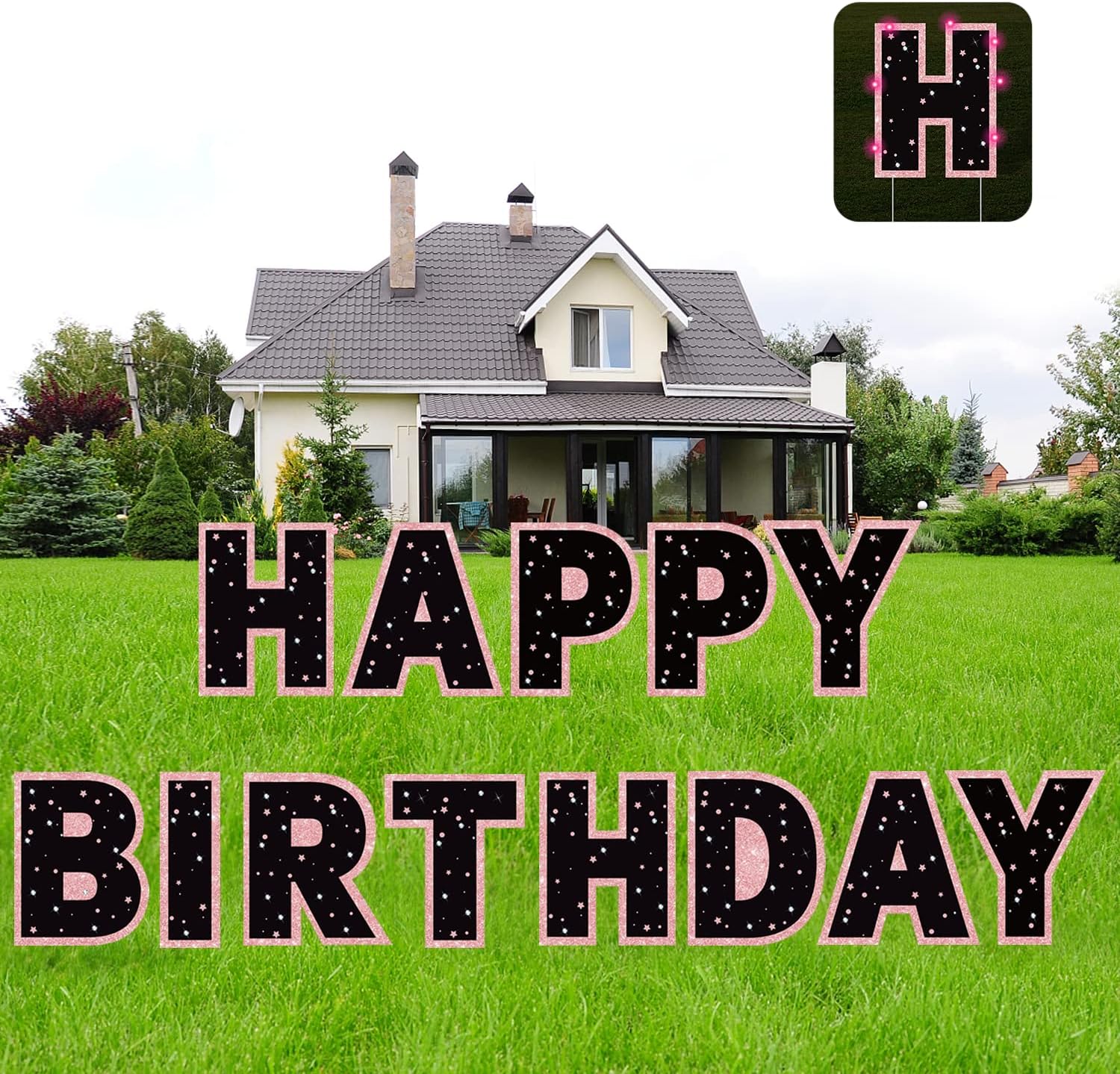 JieyueJewelry 10 Pieces Happy Birthday Yard Signs