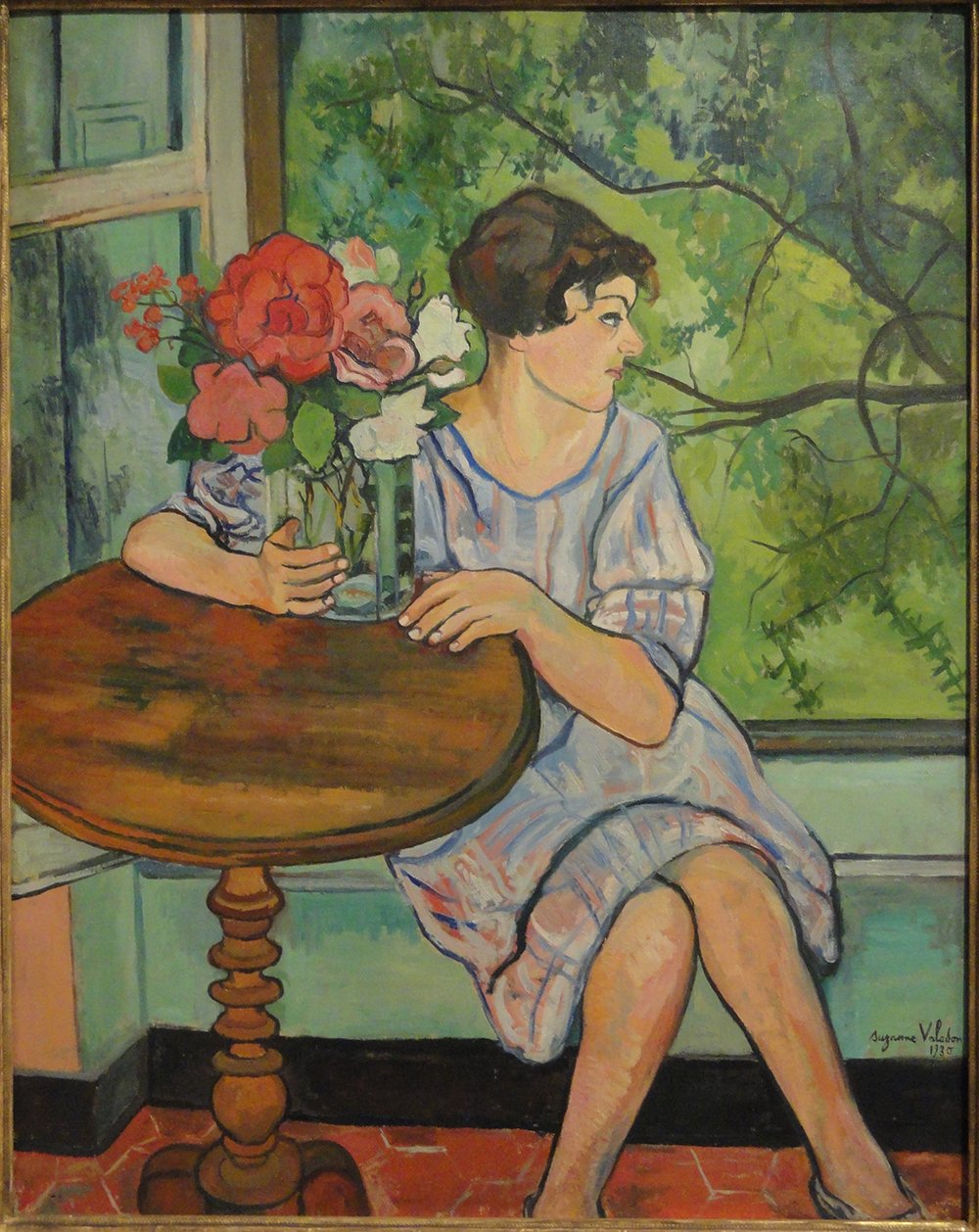 Tableau Suzanne Valadon cadre noir pour salon chic