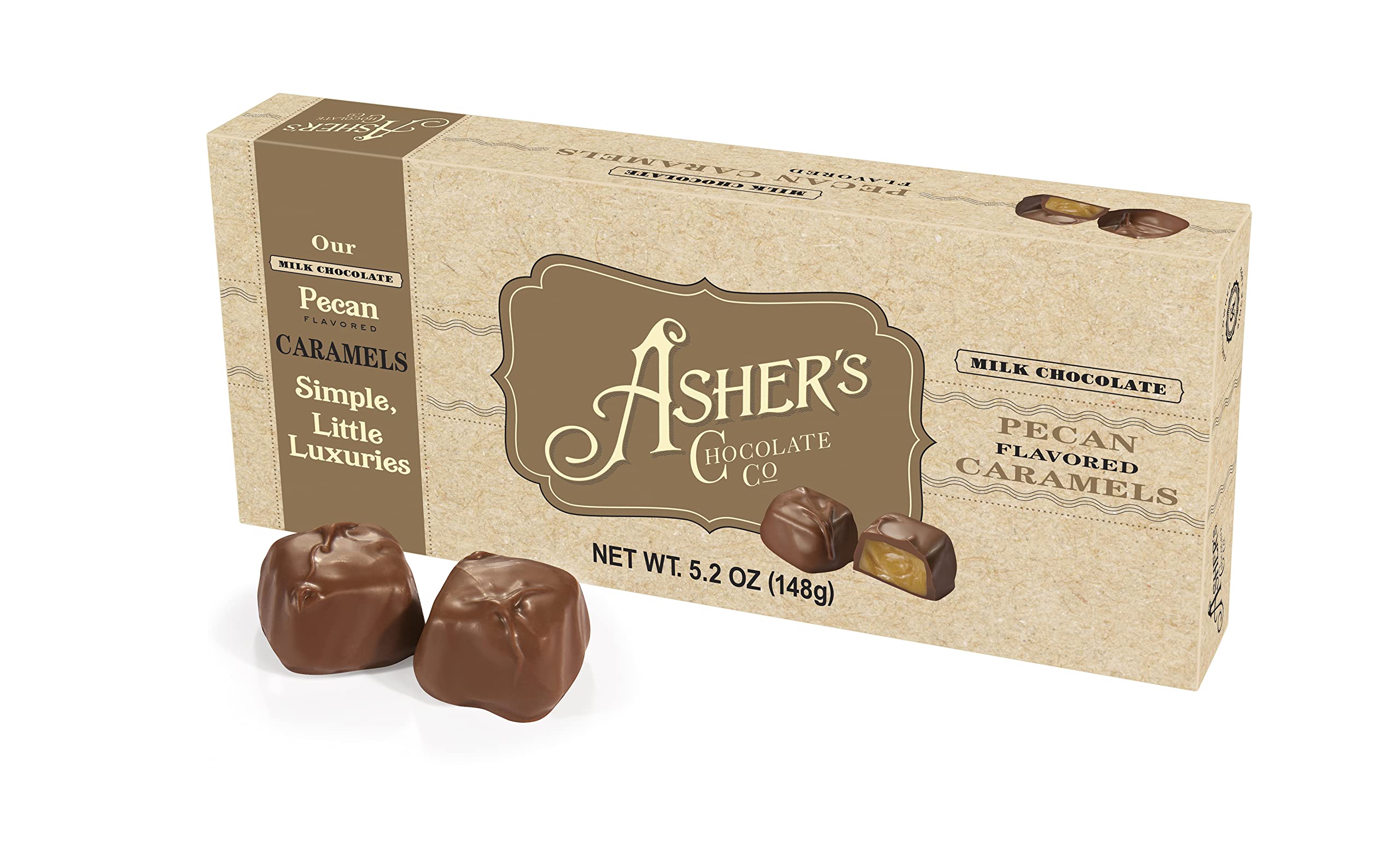 Buy Asher's Chocolates, Milk Chocolate Covered Caramels, Gourmet Sweet