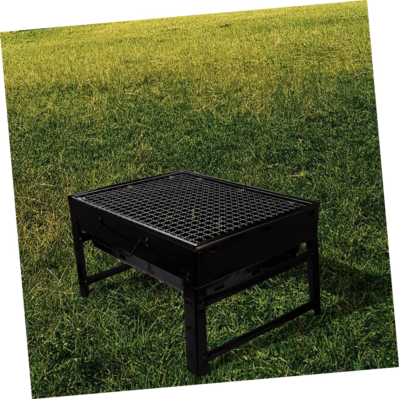 1 Szt. Przenośny Grill Ogrodowy Mini Grill Na Węgiel Drzewny Grill Kempingowy Stalowy Materiał Zapewniający Długotrwałe Użytkowanie