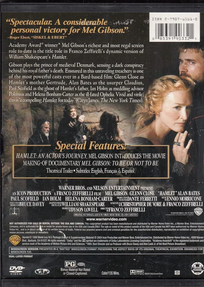 Amazon.com: Hamlet (1990) (DVD) : Christopher De Vore