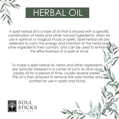 Miniatura 3 de Soul Stcks - Aceite de hechizos de hierbas 100% puro sin diluir aceite natural para difusor, relajación, meditación, grado terapéutico, aceite