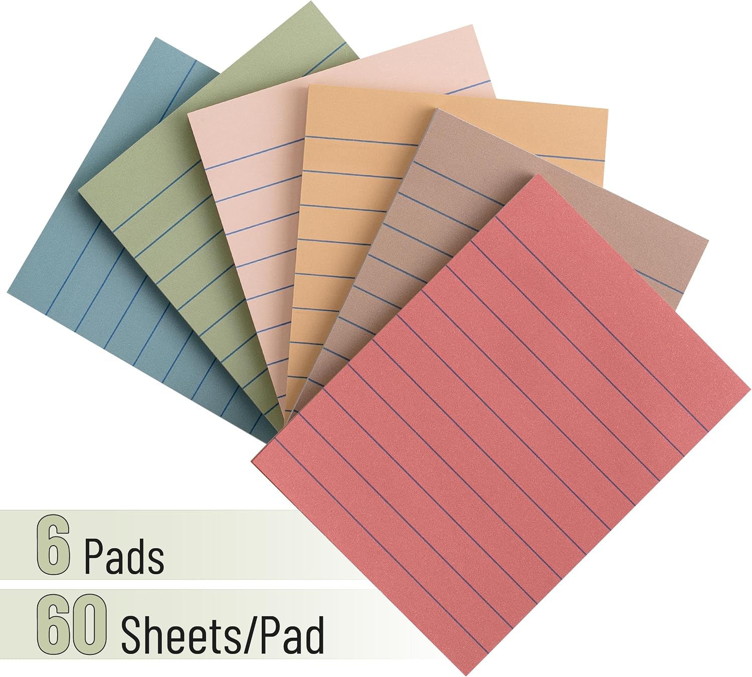 Mr. Pen- Lined Sticky Notes, 3" x 4", 6 Pads, 60 Sheets/Pad image 2