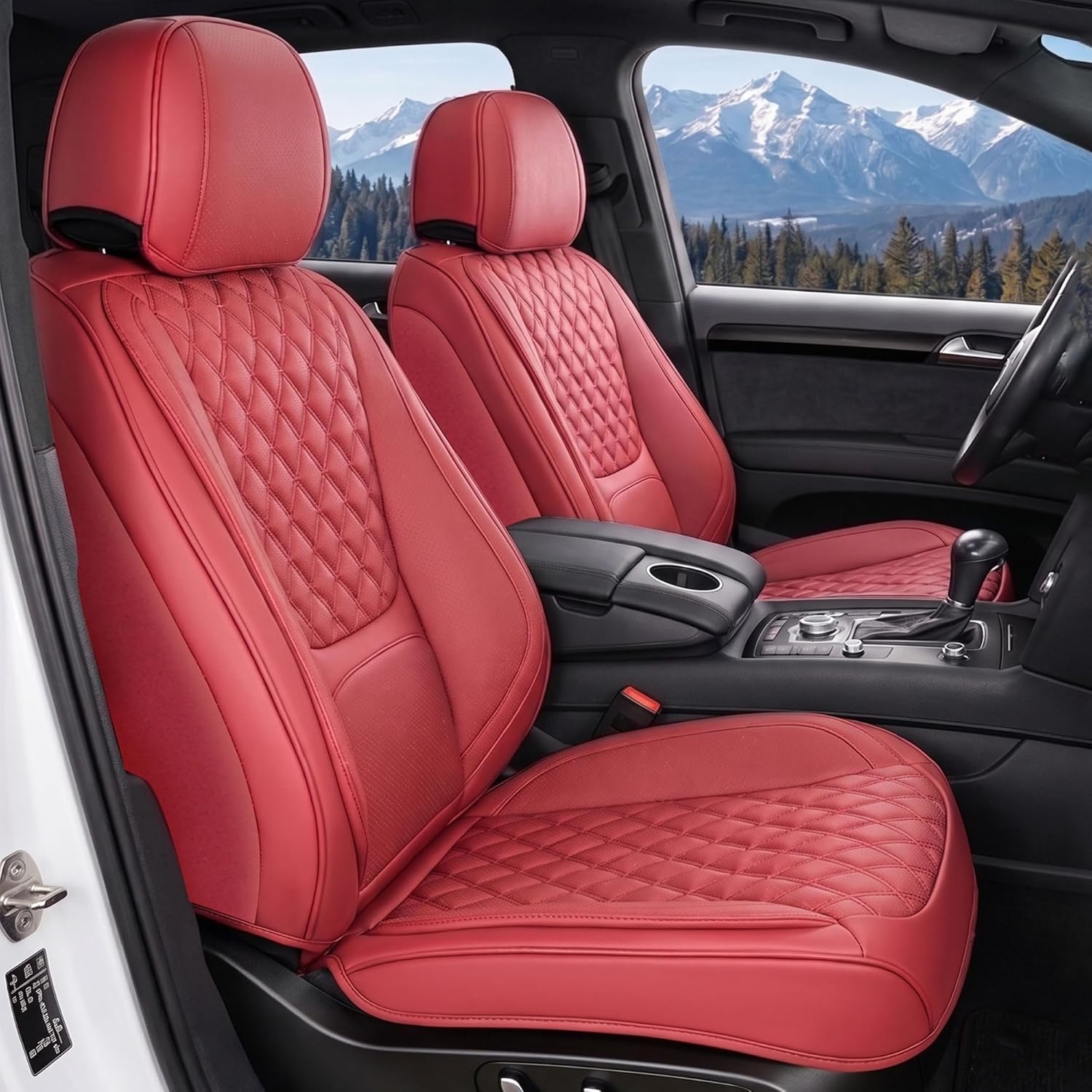 omnexar Premium Nappa Leather Car Seat Covers Full Set (5‑Seat)
