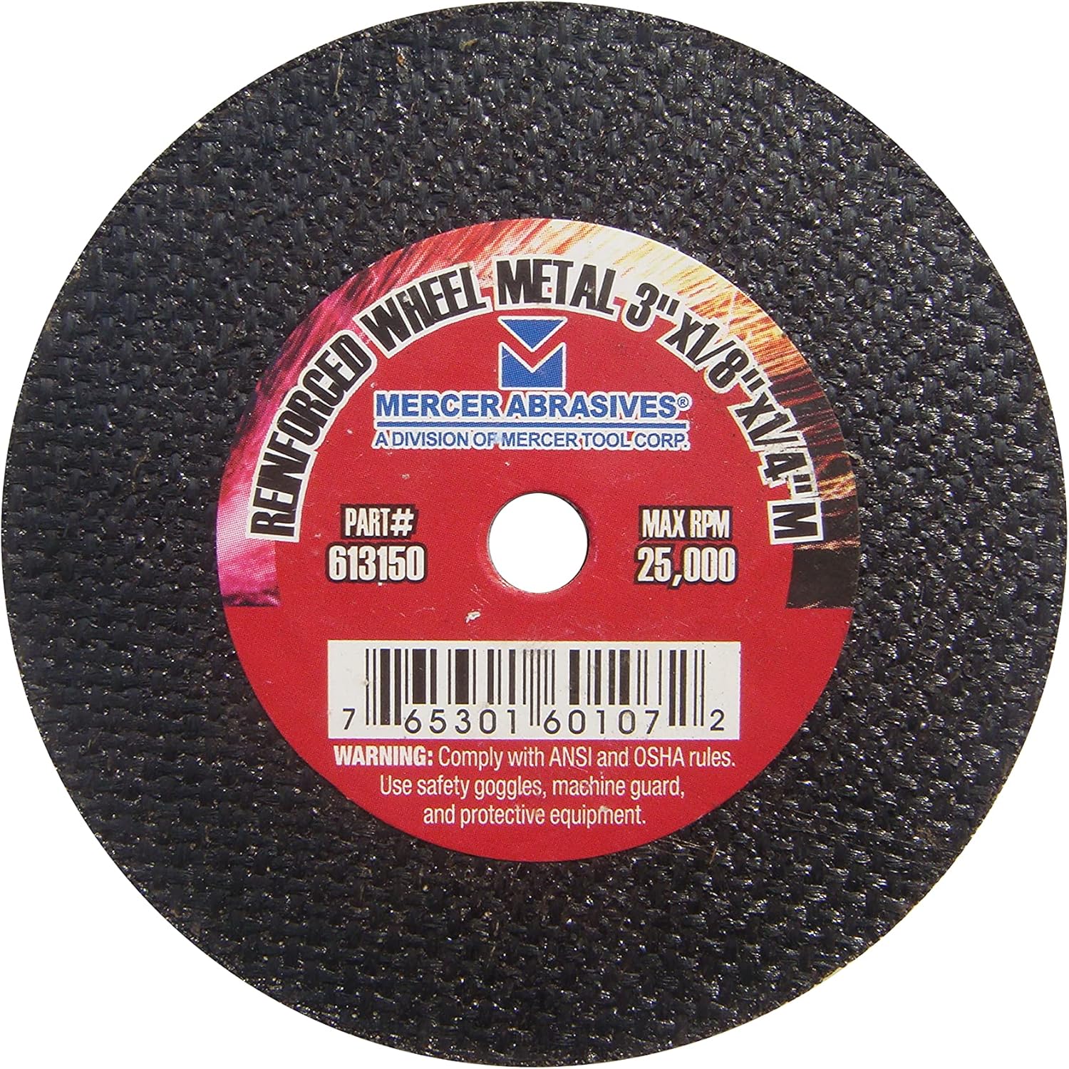 Mercer Industries 613060-3" x 1/16" x 1/4" Cut-Off Wheels for Metal (100 pack)
