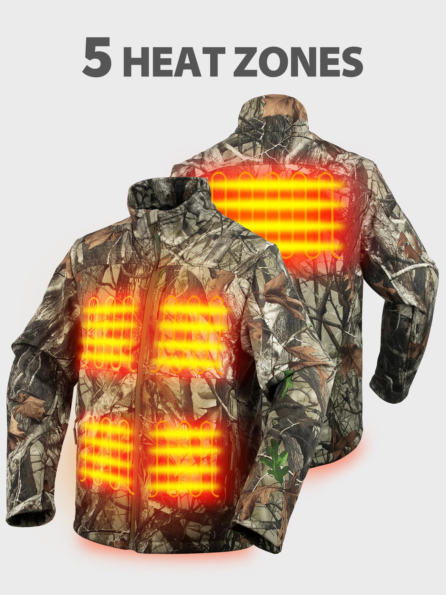 PTAHDUS Mens Heated Jacket Soft Shell