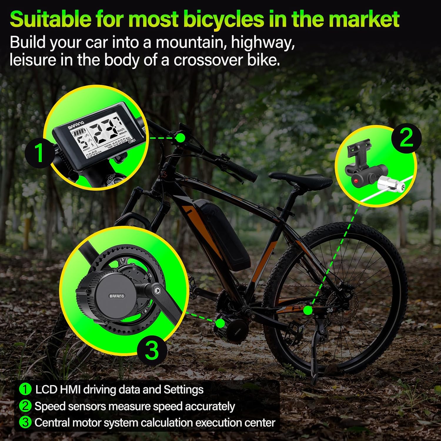 BAFANG Mid-Drive Motor System on a Bicycle