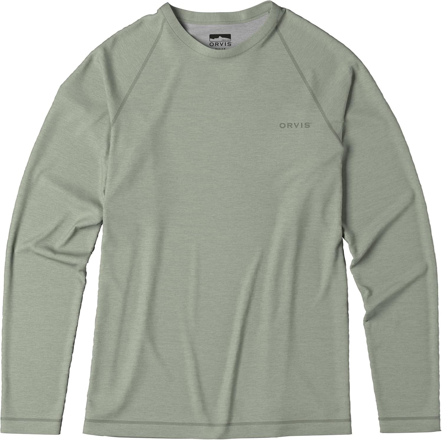 Orvis Dricast Long Sleeve Crew - Men's Lightweight Performance Shirt, Quick-Dry, UPF 50+ Sun Protection, Breathable