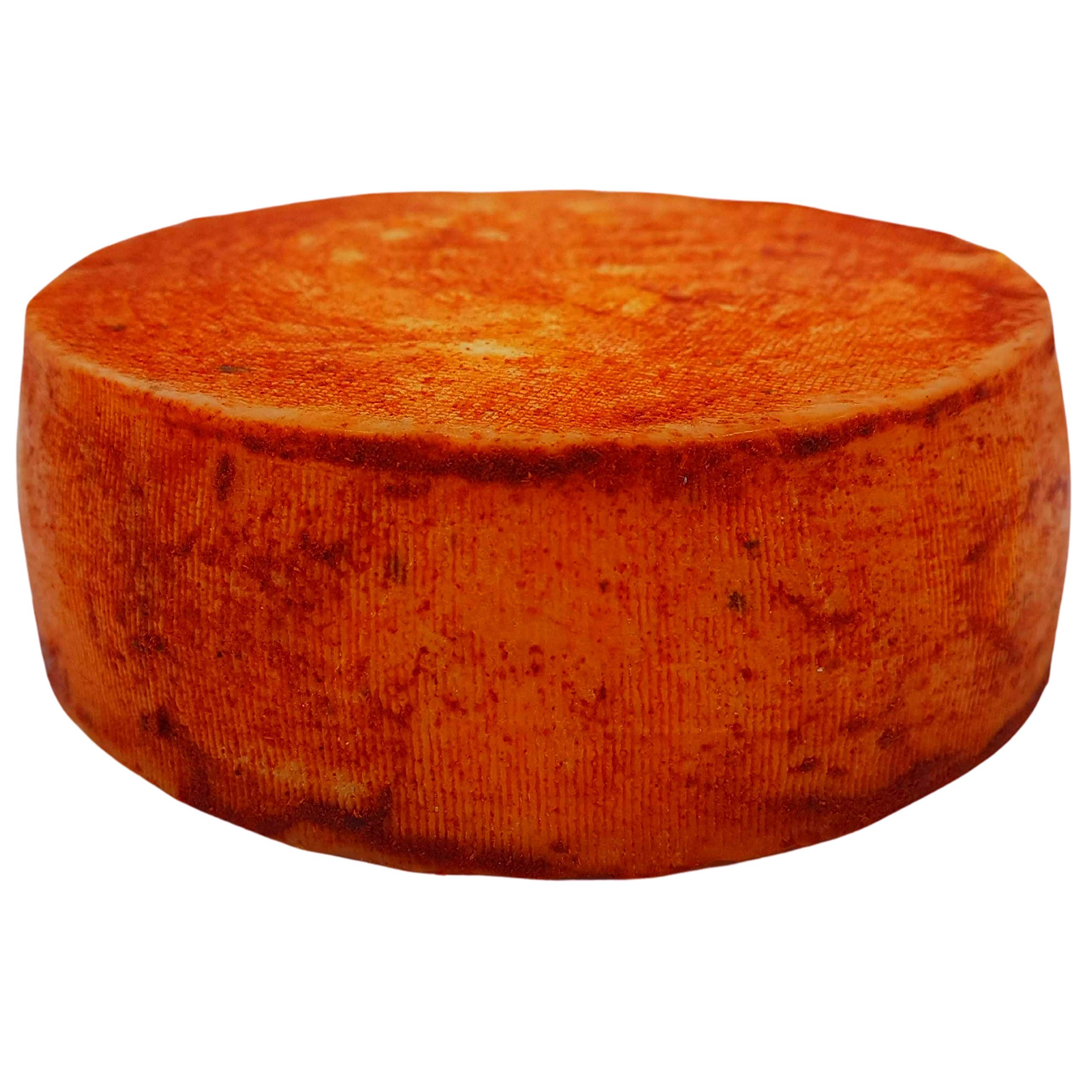 Queso de Cabra Curado al Pimentón - Queso Extremeño - Elaborado con leche pasteurizada de Cabra - Peso Aproximado 800 gramos - Madurado De 45 días a 2 meses, con Pimentón de la Vera.