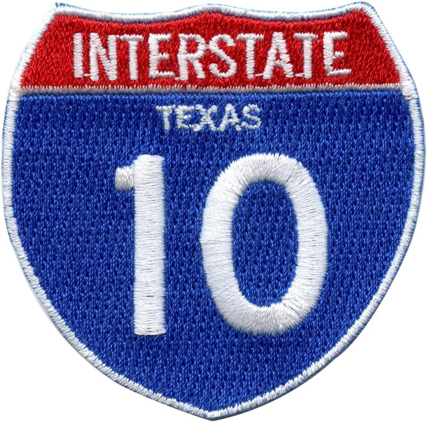 Interstate 10 Patch I-10 Road Sign Embroidered Iron On Arizona image 2