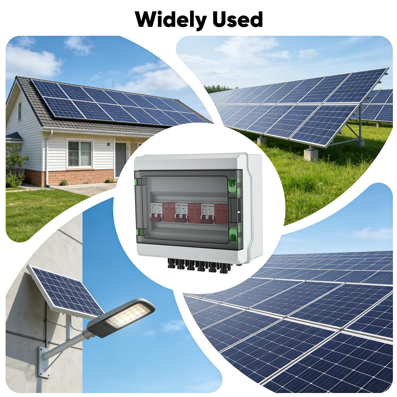 Überspannungsschutz PV, DC 40A/1000V 3 in 3 out Trennschalter Blitzschutz Leitungsschutzschalter 3 String 1000V DC 40A 20-40KA IP65 Wasserdicht Solar Anschlusskasten für Photovoltaik PV Anlage