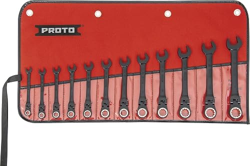 Proto Stanley Industrial JSCVMF-12S Black 12 Piece Flexible Ratchet Wrench Set - mm