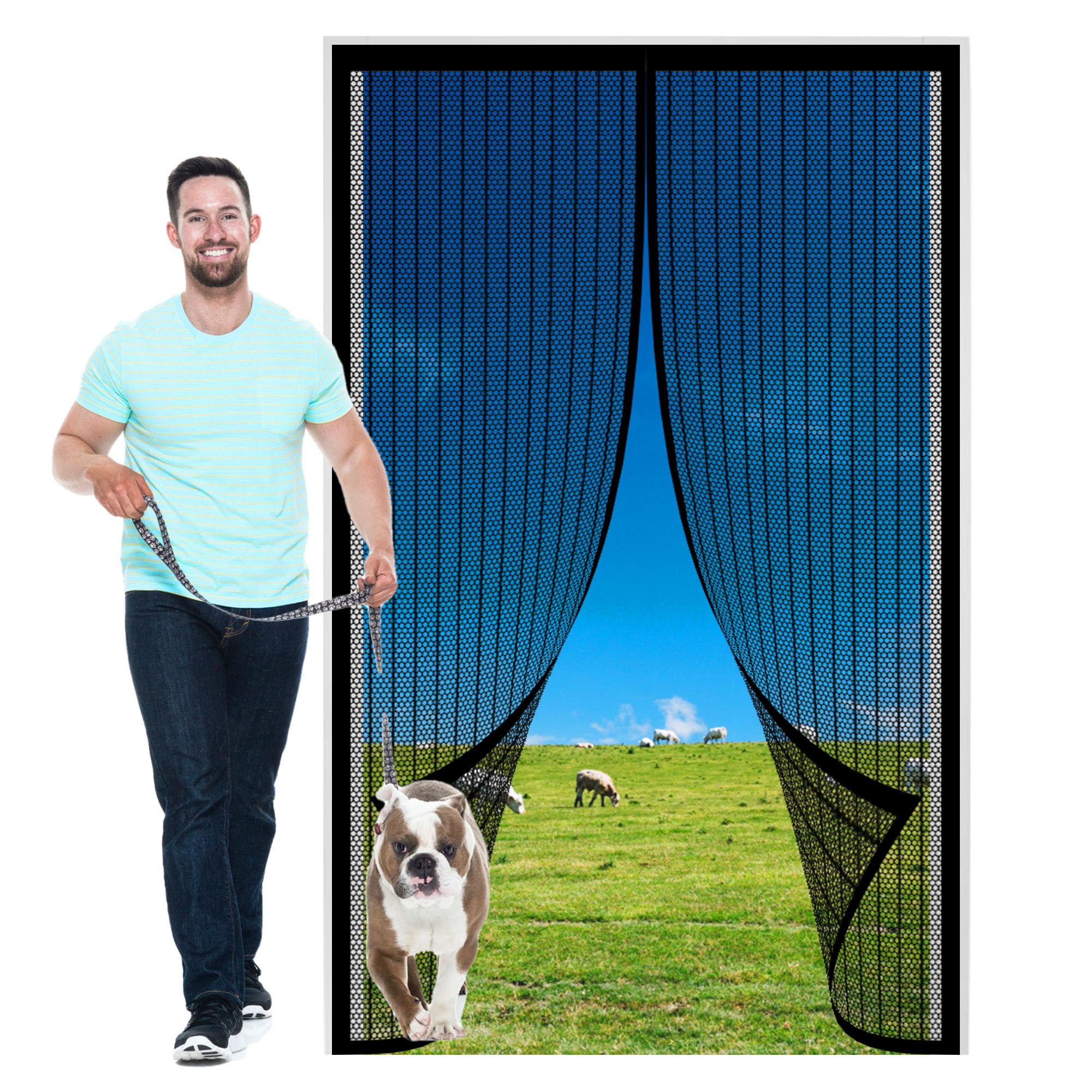 Moustiquaire porte magnétique 100x237 cm pour aérer vos soirées d'été