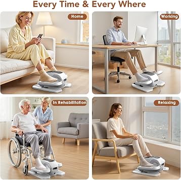 Under Desk Elliptical Exercise Machine, Elliptical Leg Exerciser as Seen on TV, 12 Speed Leg Exerciser While Sitting for