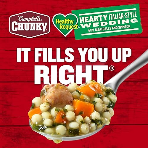 Miniatura 6 de Campbell's Chunky Healthy Request Hearty Italian-Style - Boda con bolas de carne y sopa de Spinach, 1.61oz Puede