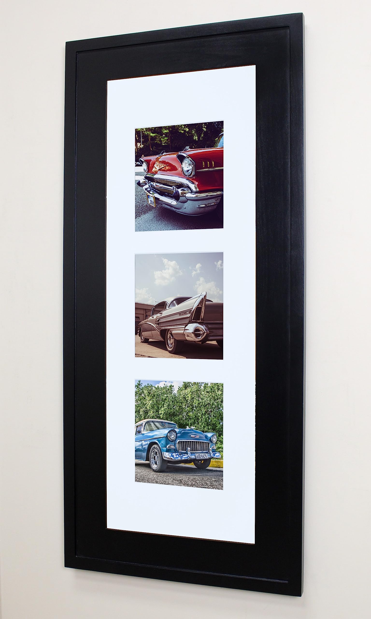 14x36 Concealed Picture Frame Medicine Cabinet without Mirror for Bathroom, Recessed in the Wall, Made in North America, Real Wood, NO MDF, Adjustable Shelves, Hidden, Black