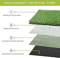 Vista 4 de Sunturf Hierba falsa para que los perros orinen, césped artificial para perros, almohadillas para orina de perro, extra grandes, tapetes de césped