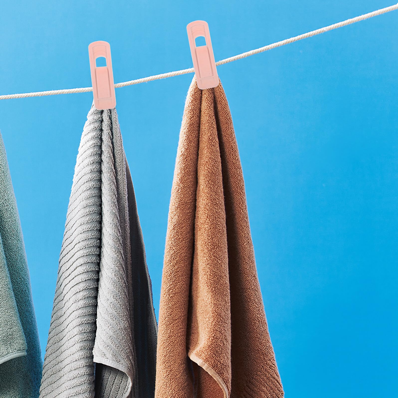 Pinzas de Terciopelo para Ropa 50 Piezas de Plástico Rosa | Perchas y Tendederos, Uso Interior y Exterior, Construcción Ligera y Resistente