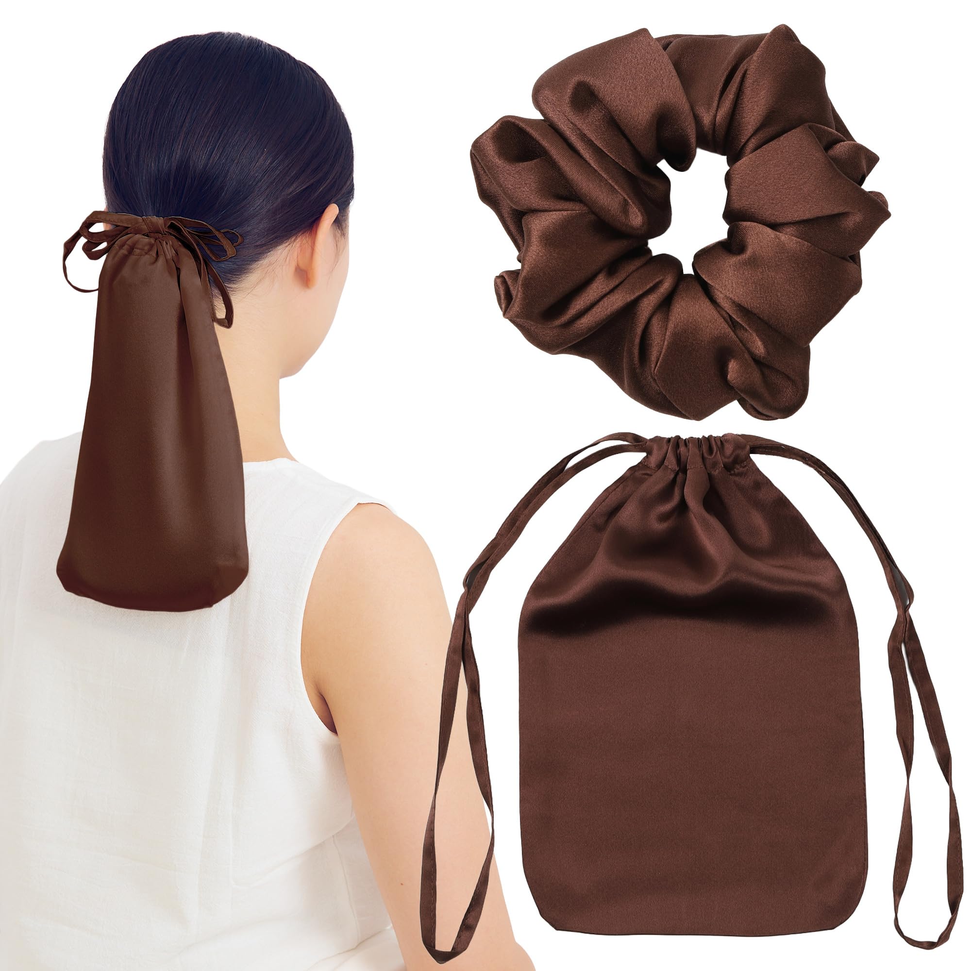 Amazon.co.jp: シルク ナイトキャップ シュシュ 100% ロングヘア用