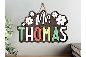 Delightful Classroom Decor Perfected: Personalized Teacher Name Door Signs for a Welcoming Space