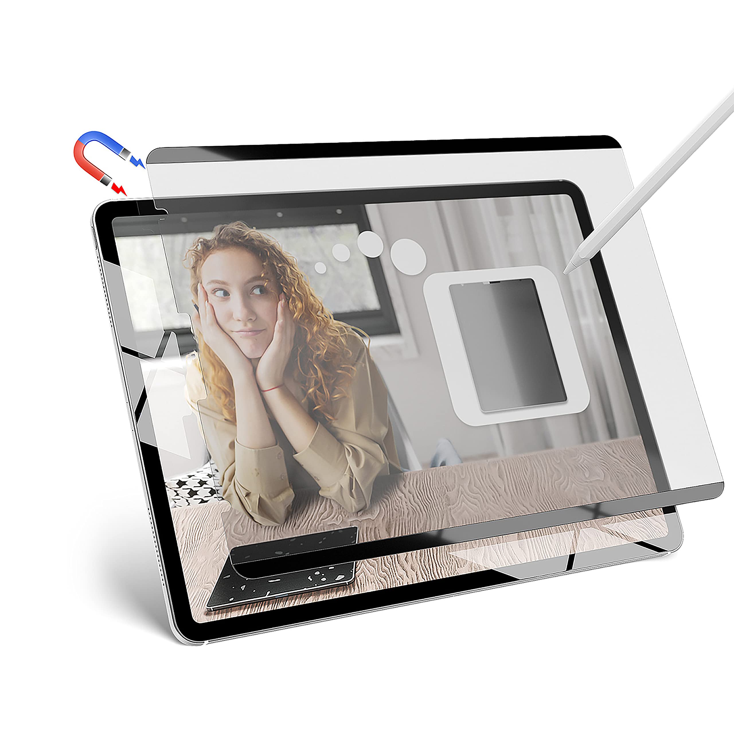 Paper-Feel Screen Protector (4th Gen, Magnet) Compatible with Apple iPad Pro 12.9" (2018, 2020, 2021)