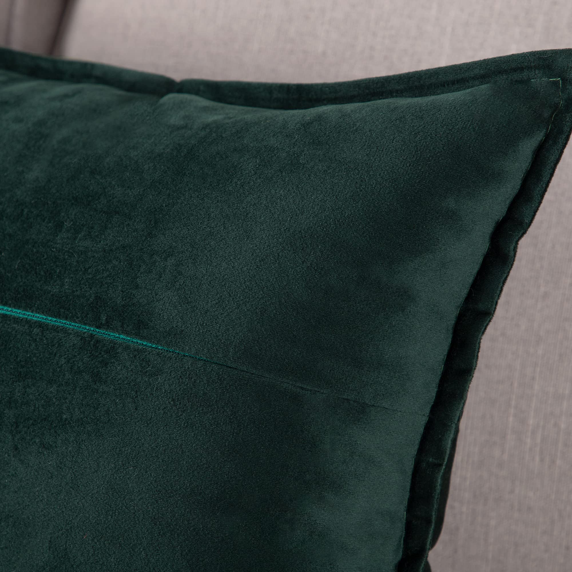 Madizz 2 Pezzi Federe in Velluto Copricuscini Morbido Decorativo Fodere per Cuscino Lusso Stile per Divano Camera da Letto Verde Esercito Quadrate 40x40 cm