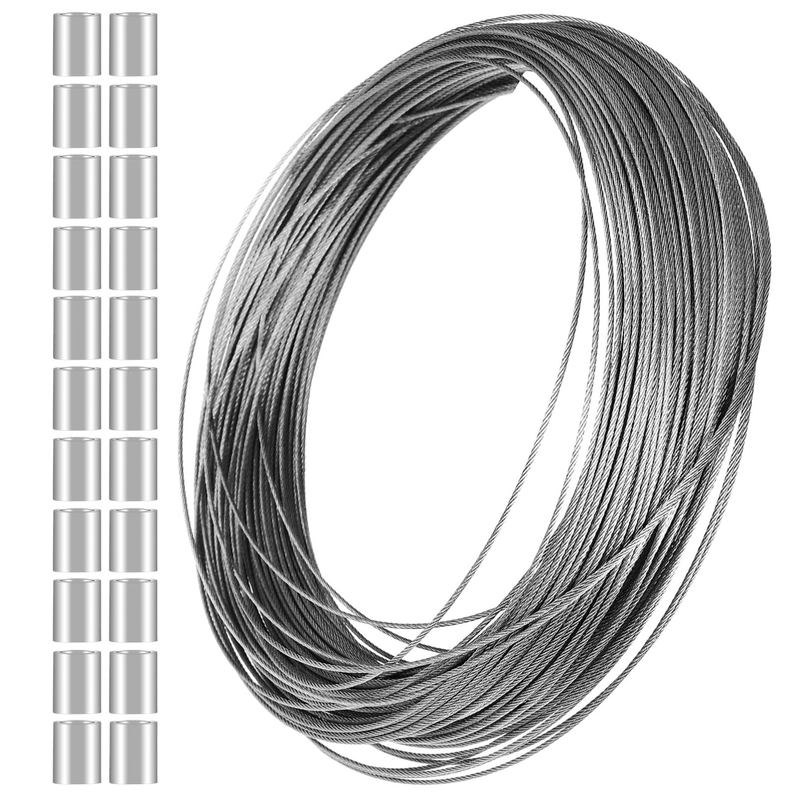 NAMOARLY Wire Rope Cable Wire Steel Cable Wire Cable Rope Stainless Cable Versatilen Steel Rope Clothesline Line Wires DIY Balustrades Rope Stainless Steel