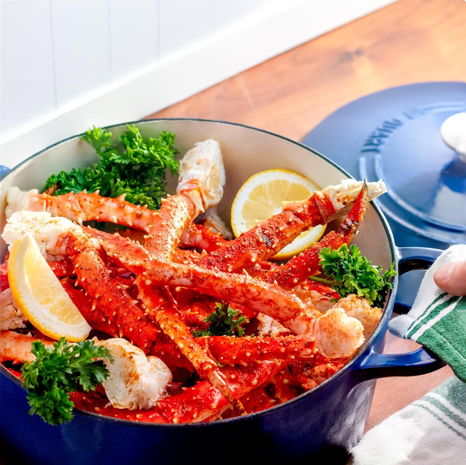 Appetizer Size Red King Crab Legs – Wild-Caught in Norway – Fully Cooked & Flash-Frozen – 3 LB Pack, 6–7 Legs per LB – Perfect for Entertaining