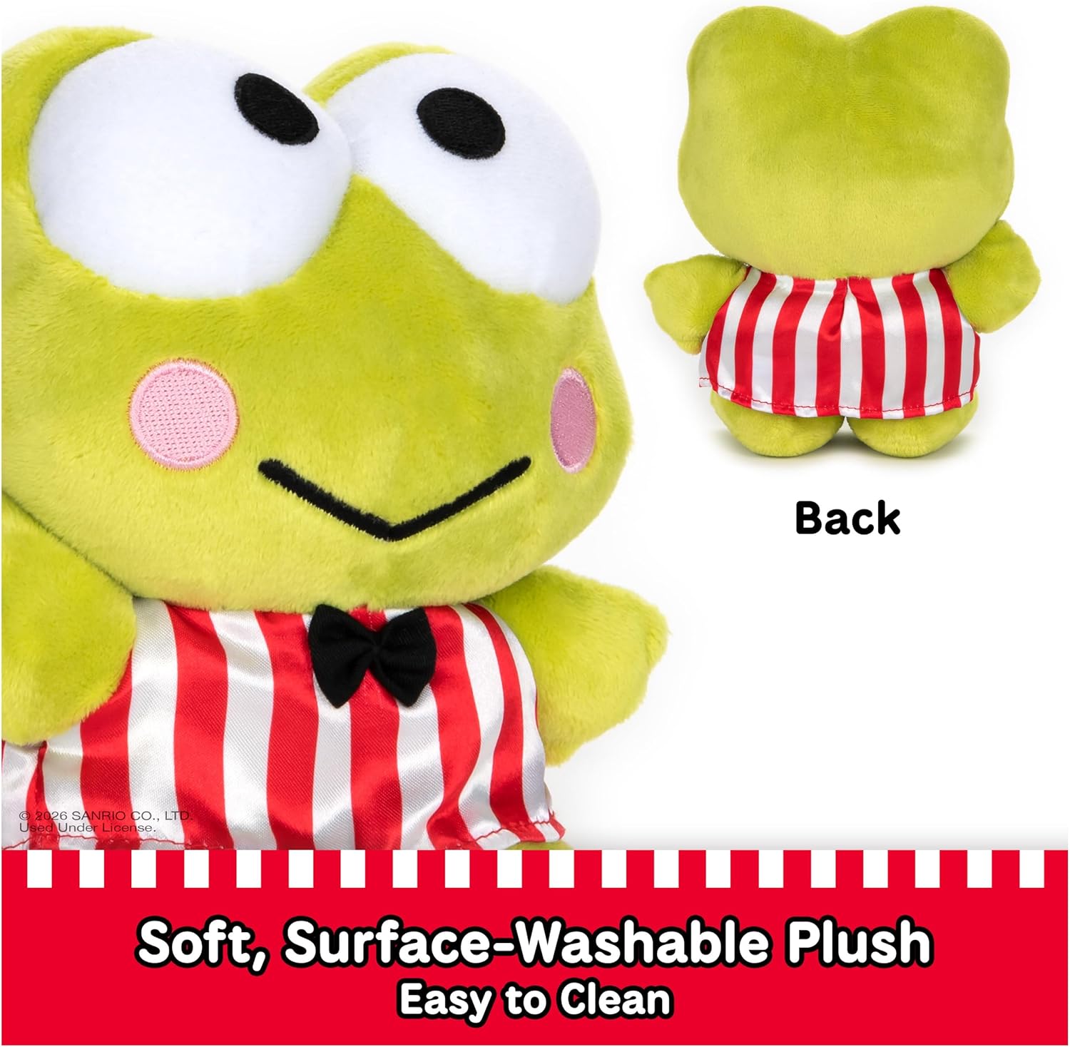 GUND Sanrio Keroppi Plush, Premium Stuffed Animal for Ages 1 and Up, Green, 6”