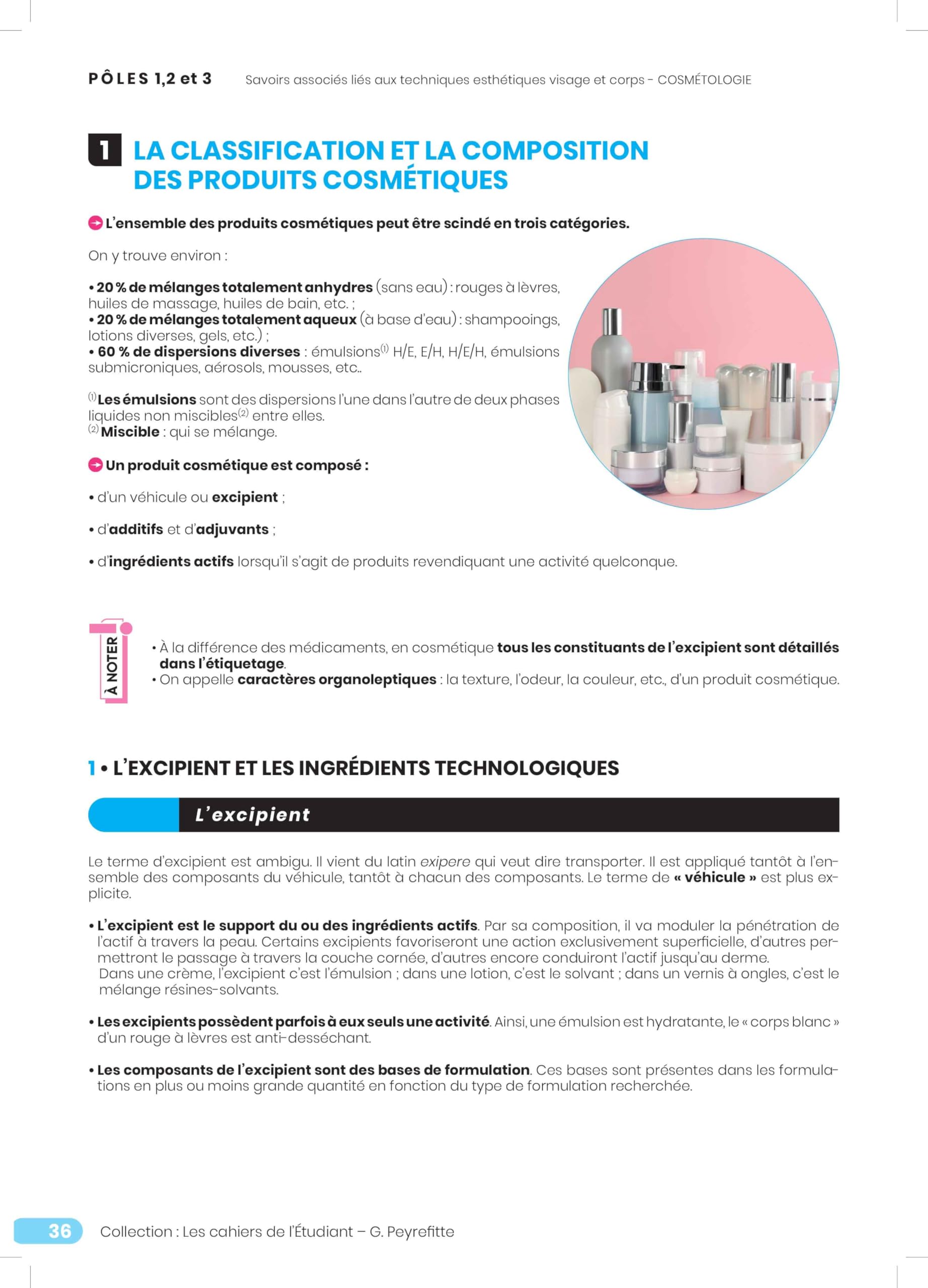 Cahier 5. Produits cosmétiques: Les cahiers de l'étudiant - CAP BP Bac Pro BTS
