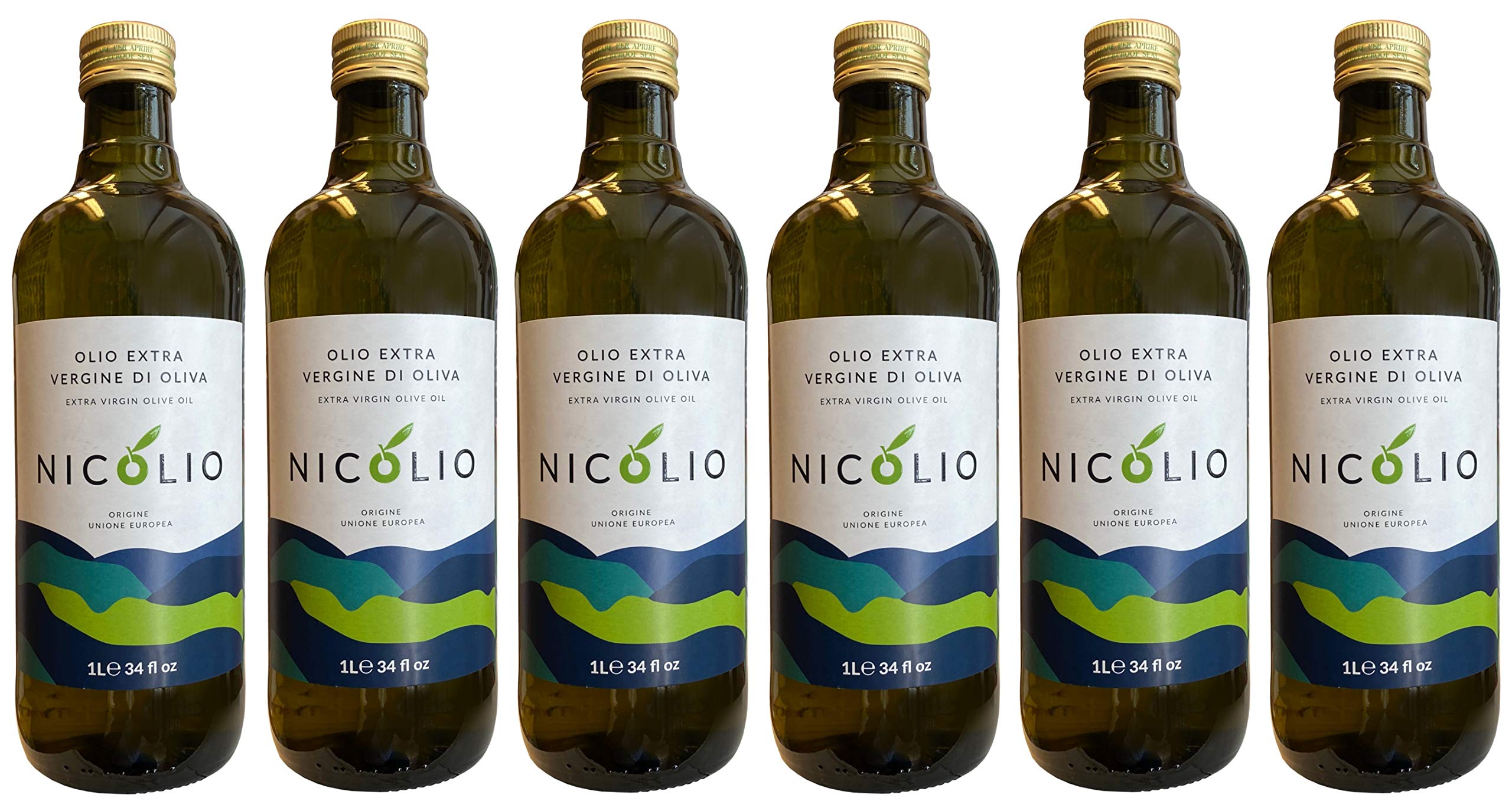 Olivenöl NicOlio (6 x 1 Liter) - extra nativ - Olio Extra Vergine di Oliva