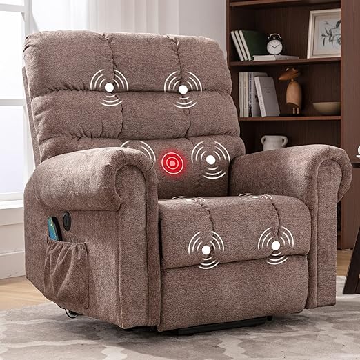 ANJ Large Power Lift Recliner Chair with Massage and Heat