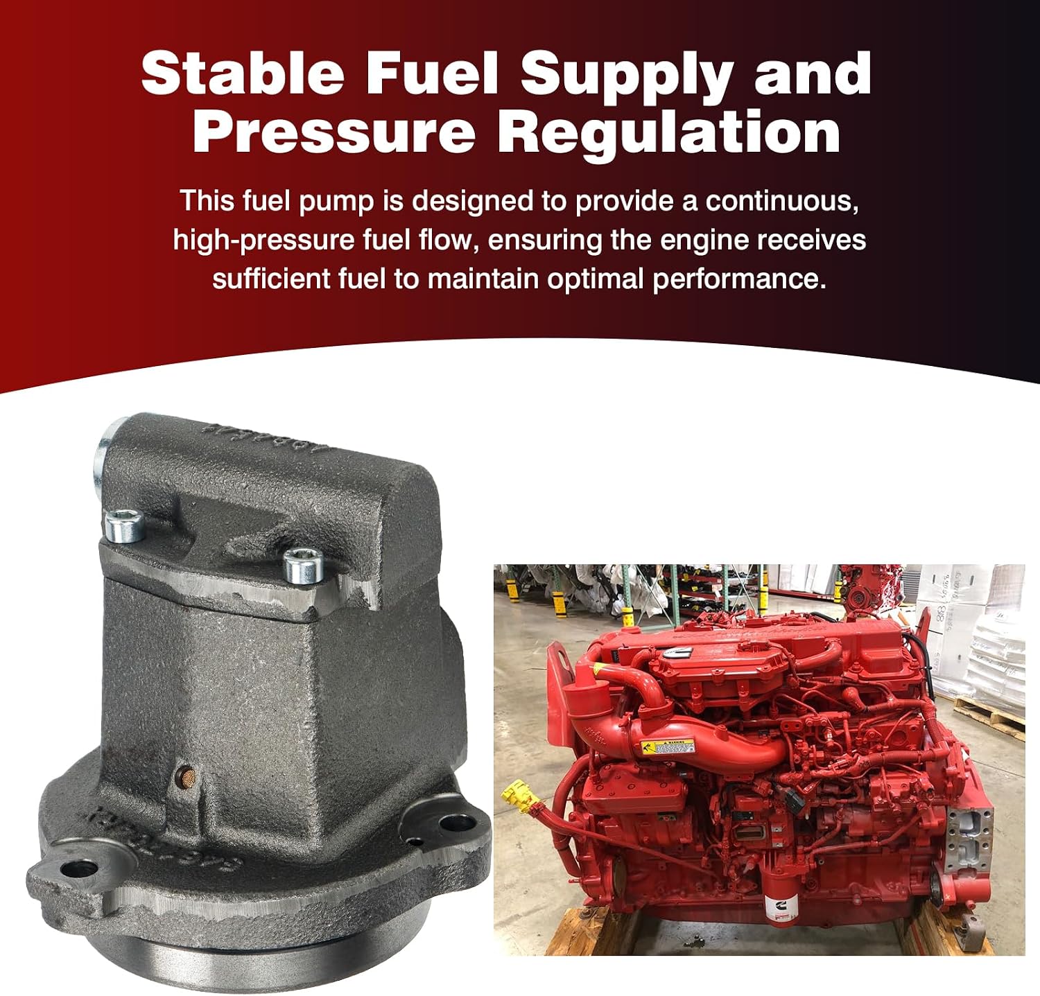 5461704 Fuel Gear Pump Replacement Compatible With Cummins ISX11.9 ISX12 ISX15 QSX11.9 QSX12 QSX15 Engine, Replaces Part Number 5461704RX 2897372 2872834 2872834NX 4984541 4359490PX