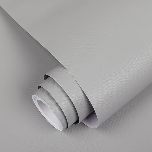Abyssaly Light Grey Wallpaper Peel and Stick Self-Adhesive Removable Grey