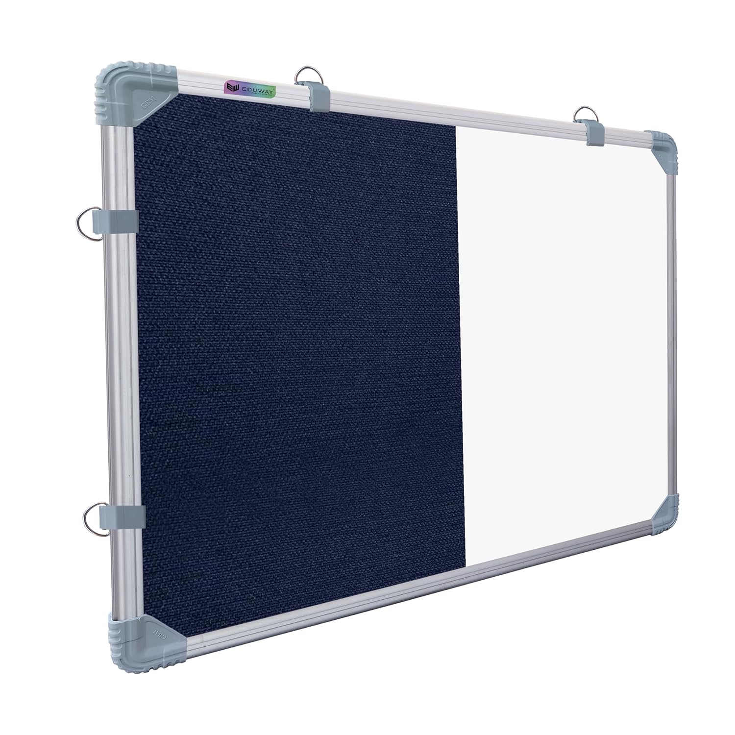 Eduway Combination Board 2X3 Feet (Non-Magnetic White board with Blue