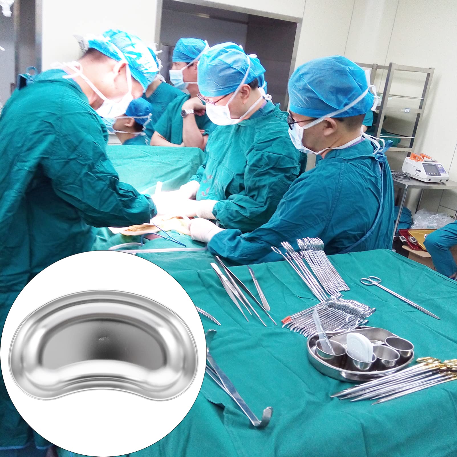 Scicalife Bandeja de Acero Inoxidable para Instrumentos Quirúrgicos Dentales Laboratorio