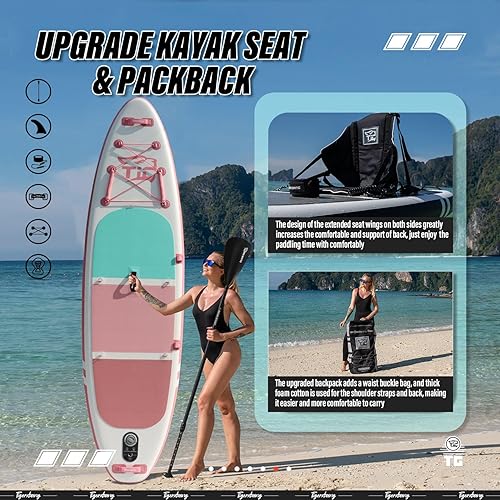 Miniatura 4 de Tabla de remo inflable con accesorios de tabla de SUP premium, tablas de remo para adultos y niños, colección Defender